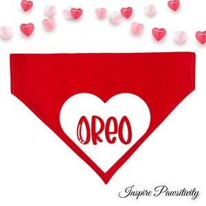 Personalized Valentines Dog Bandana, Conversation Hearts Dog Bandana, Over the Collar Dog Bandana, Valentine’s Day Dog, Gifts for Pets