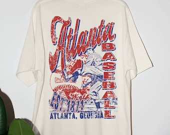 Atlanta Baseball 90's Oversized TShirt | Atlanta Braves Graphic Tee | 90s Oversized Graphic TShirt | Graphic Tees for Women | Retro