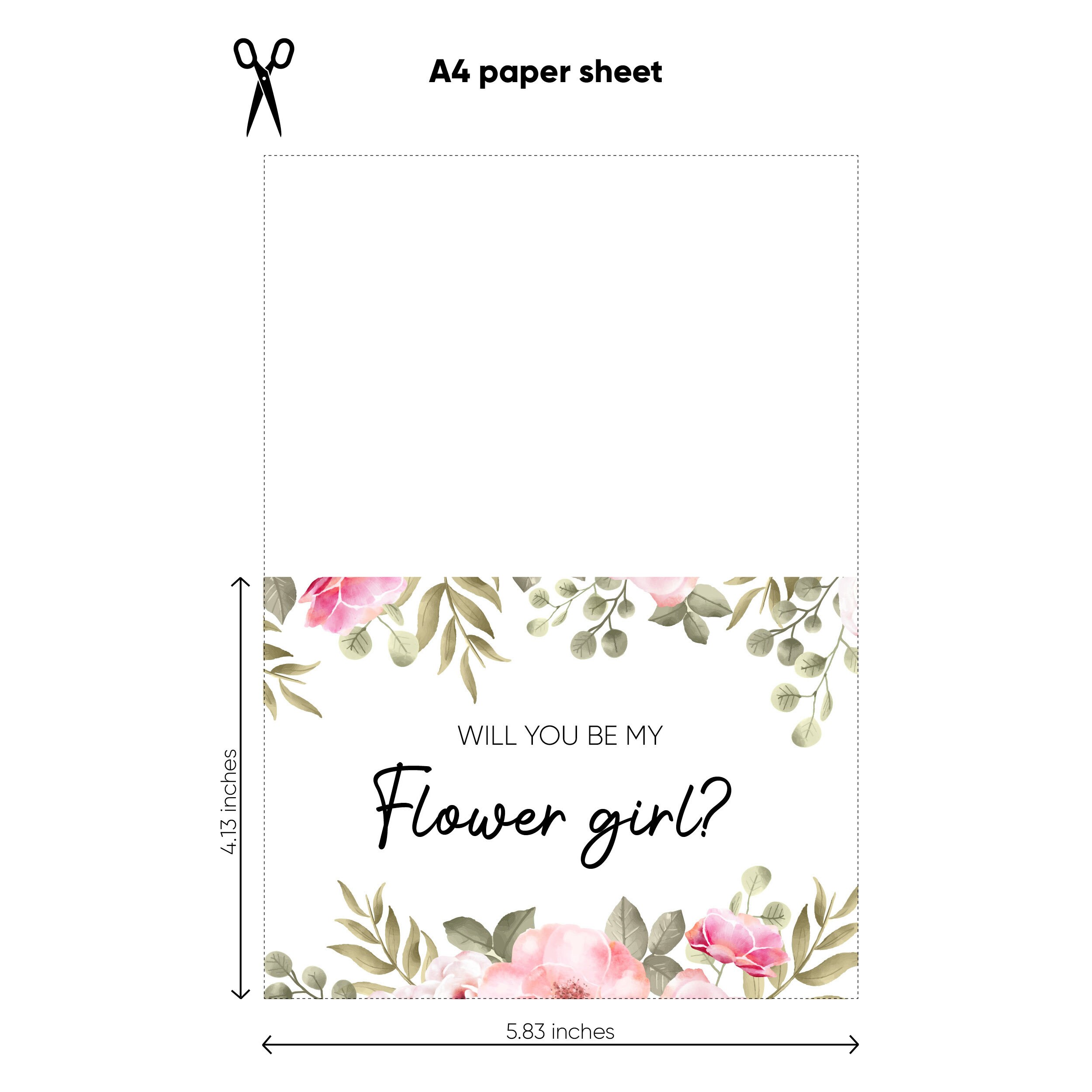 Will You be my Flower Girl card Proposal Printable Etsy