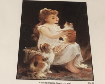 Cross stitch kit "Playing With Kitty" by Cross Stitch Collectibles