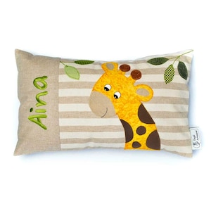 Personalized &quot;giraffe&quot; cushion