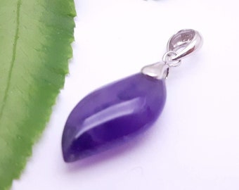 Amethyst birthstone necklace - dainty pendant necklace sterling silver bail, amethyst drop pendant necklace, Bridesmaid gift