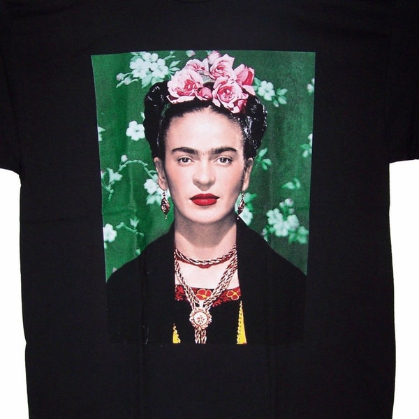 Frida Kahlo Mexican T-Shirt US  Screen Printed Cotton  Men's Sizes - Uni-Sex Style  *FREE  USA  Shipping*   (MxTs107)*