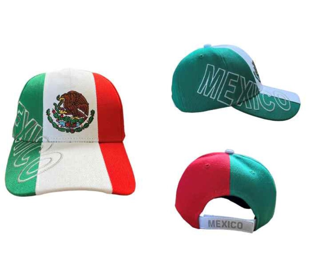 Mexico Baseball Cap Hat Embroidered Multicolor Unisex Etsy