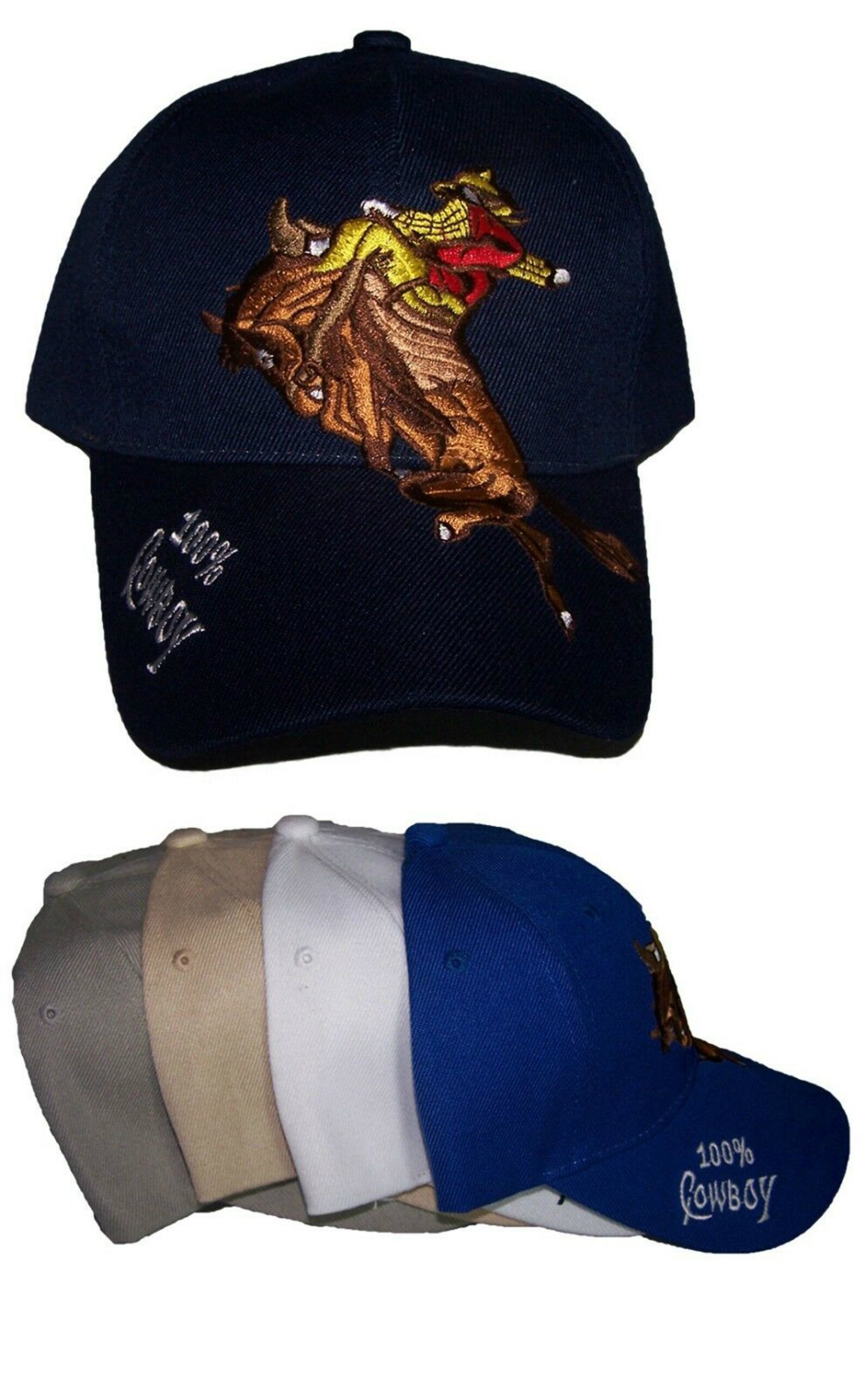 100 Cowboy Bucking Horse Rodeo Western Baseball Caps Etsy