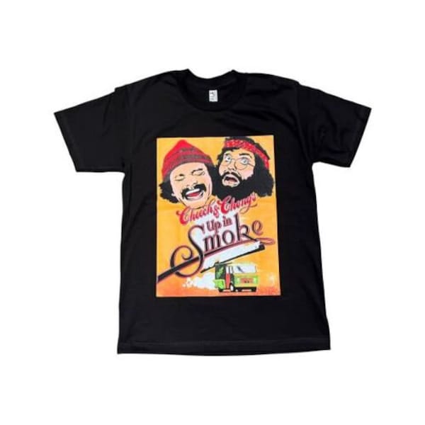 Cheech & Chong Up In Smoke Marijuana T-Shirt US Screen Printed Uni-Sex - Men's Sizes -- FREE USA Shipping -- (Marts217C)