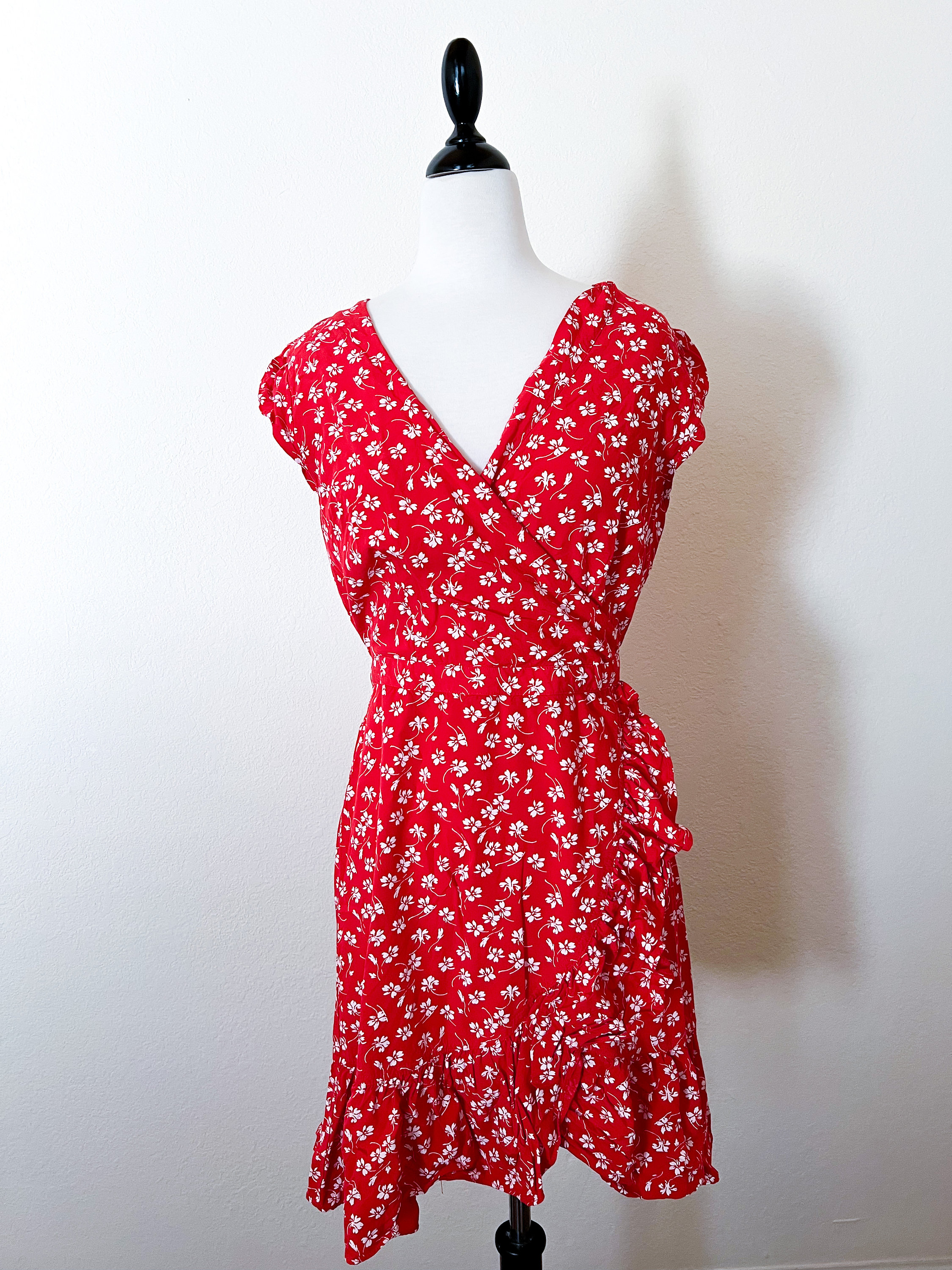 REDUCED Vintage J. Jill Floral Linen Dress, S Petite Size, Pinks and Peach  Colors 