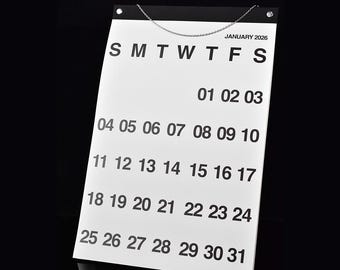 2026 | 12-Month Hanging Wall Calendar - 11" x 17" White