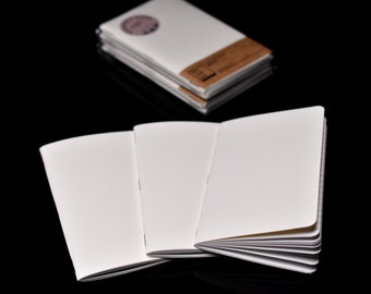 Softcover Lined Pocket Notebook/Journal - 3-pack - White Cover