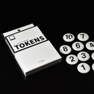 Character Tokens - White w/ Black Numbers - PC/NPC/Enemy TTRPG Tokens