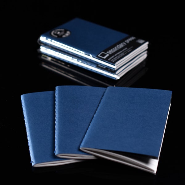 Premium Softcover Pocket Notebook/Journal - 3-pack - Blue Cover - Lined