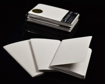 Basic Handmade Pocket Notebook 3-Pack: Grain Lined Journal