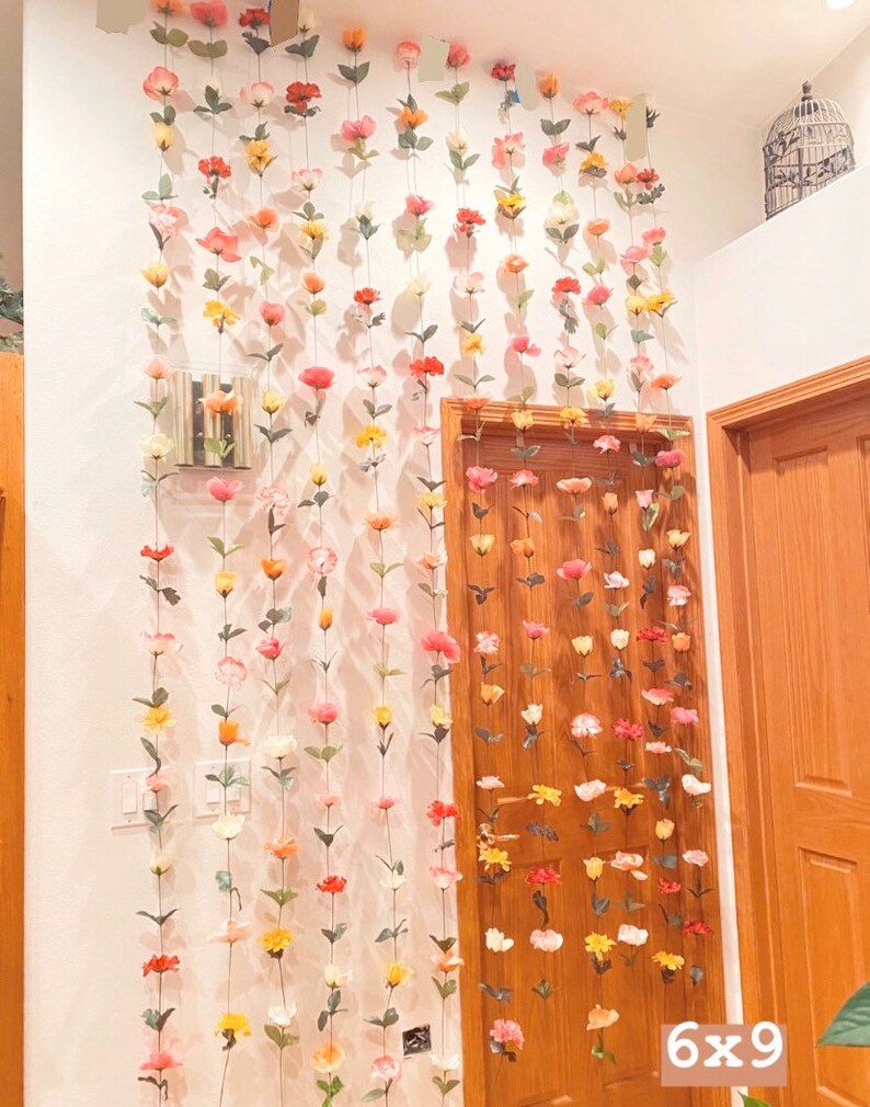 Customizable Hanging Fake Flower Wall for Backdrops and Room Etsy