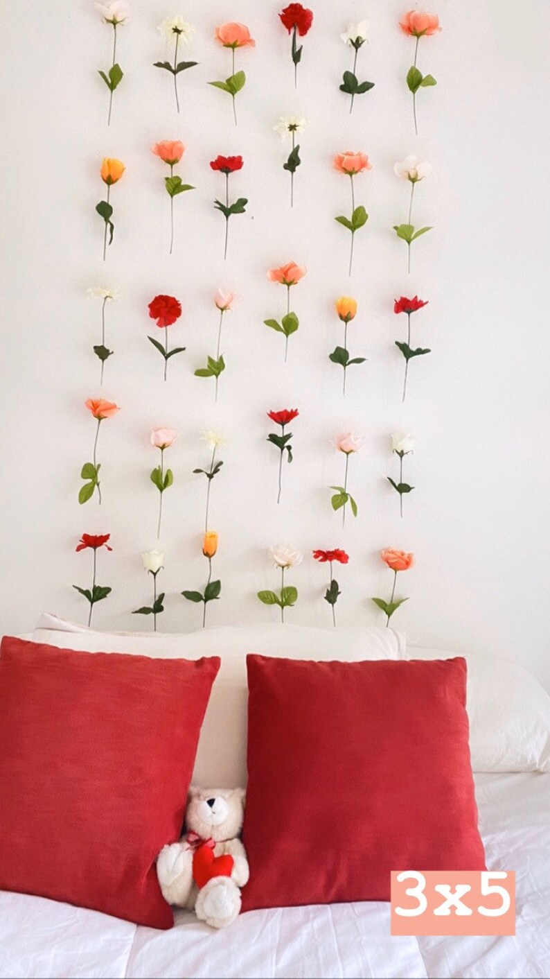 Customizable Hanging Fake Flower Wall for Backdrops and Room Etsy