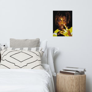 Juice WRLD Art Poster, Canvas Print, Hip Hop Portrait, Home & Wall Decor