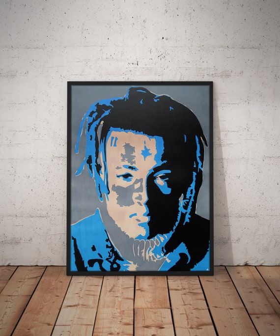 XXXTENTACION アート 額縁 絵画 原画 作品 Xxxtentacion Art Poster, Canvas Print, Hip Hop Portrait