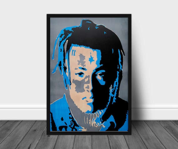 Xxxtentacion Art Poster, Canvas Print, Hip Hop Portrait, Home