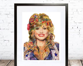 ドリー・パートン - アートプリント - カントリーミュージックのアイコンポートレート
