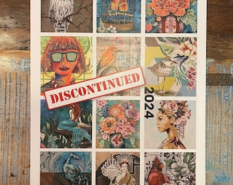 2024 Art Calendar - Discontinued Artwork Series Calendar - Kristi Abbott Art Calendar