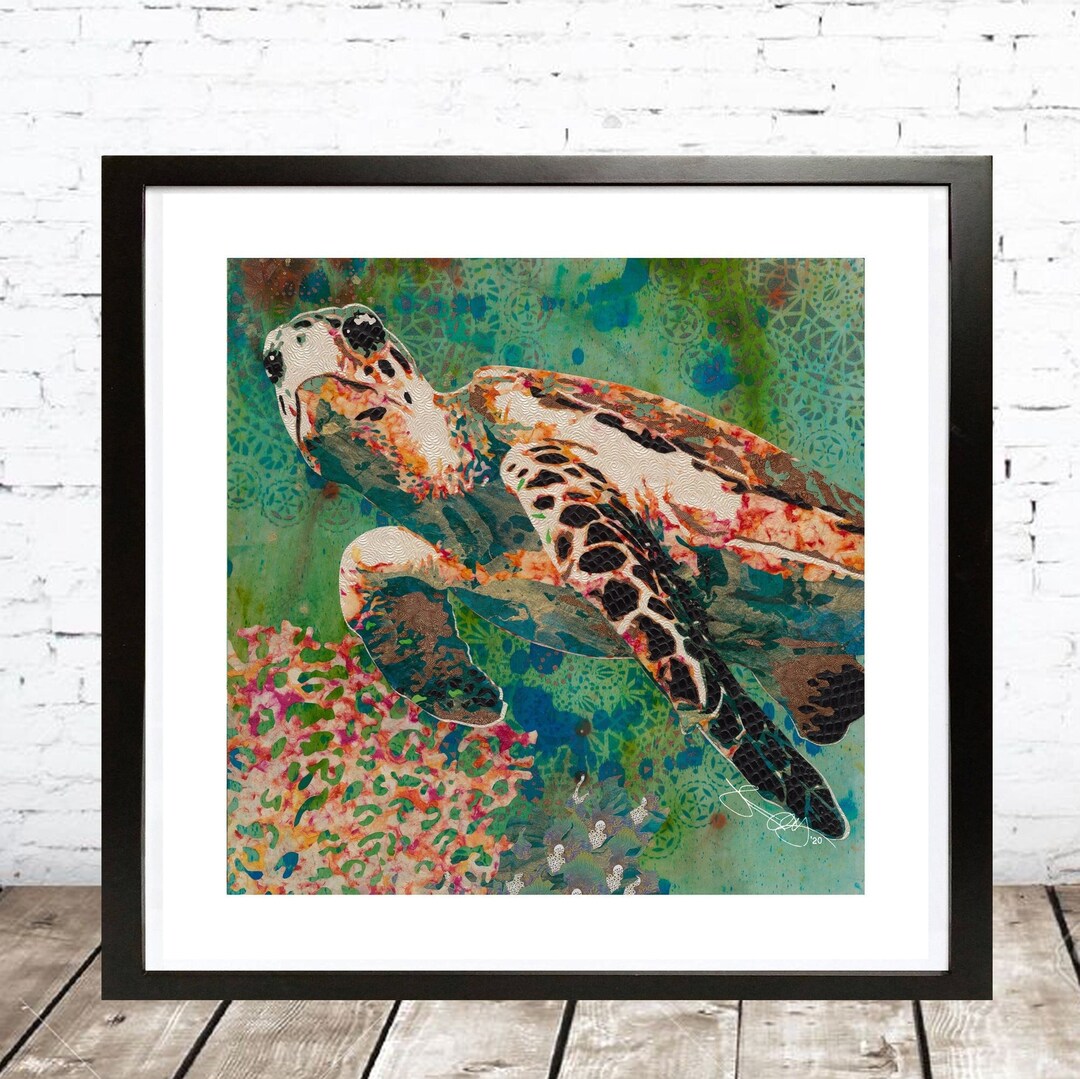 Sea Turtle Art Print - God's Creatures Series - Animal Art - Animals of ...