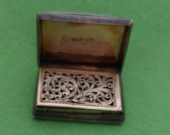 Superb gorgian solid silver vinaigrette birmingham 1828