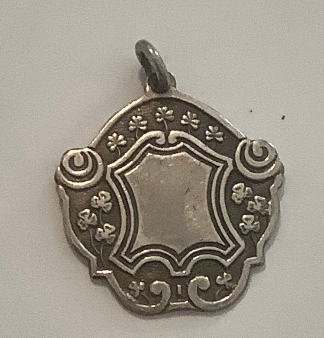 Vintage Irish Silver Shamrocks & Scrolls Fob/necklace Dublin - Etsy