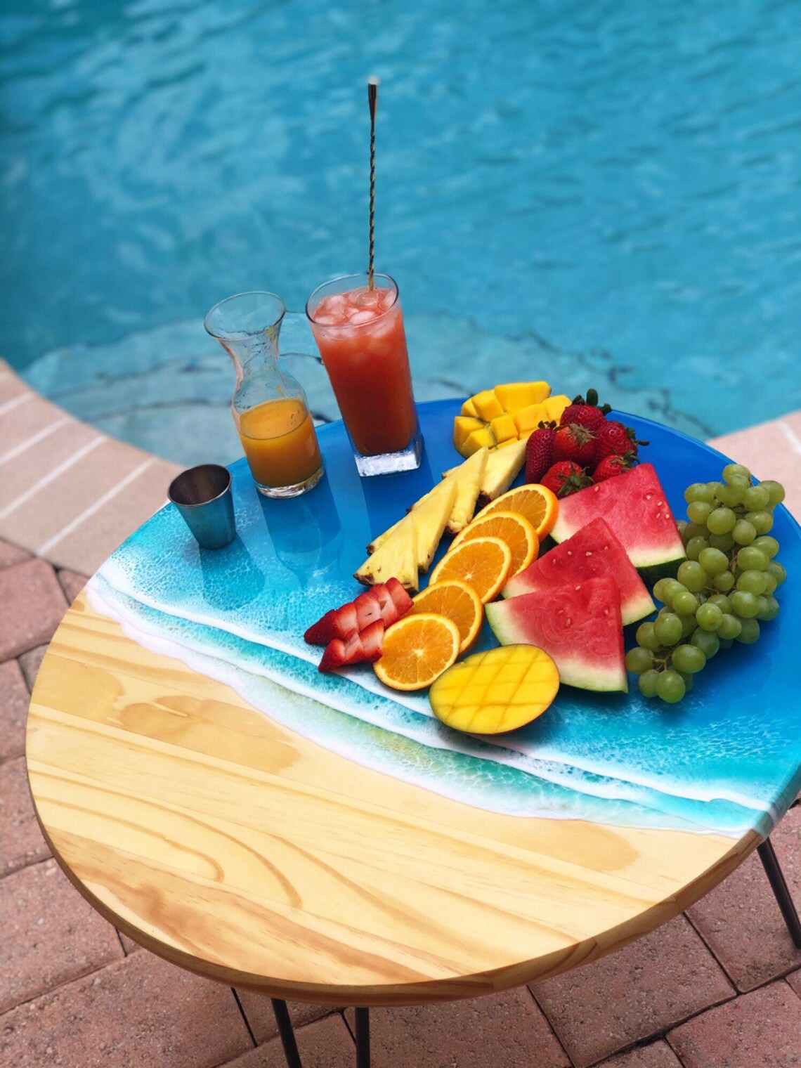 24 Resin Beach Table Ocean Table Coffee Table Resin Beach Etsy