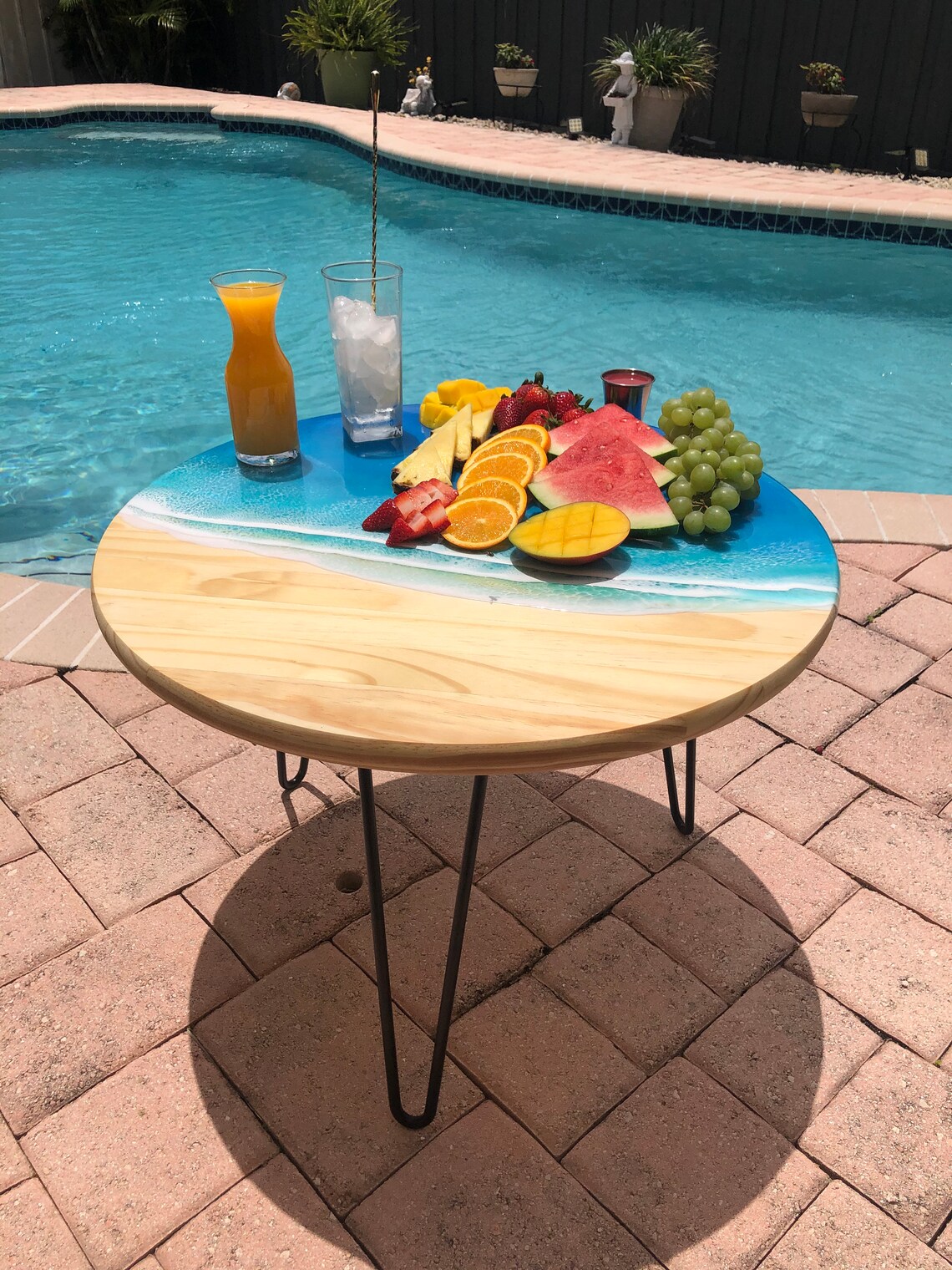 24 Resin Beach Table Ocean Table Coffee Table Resin Beach Etsy