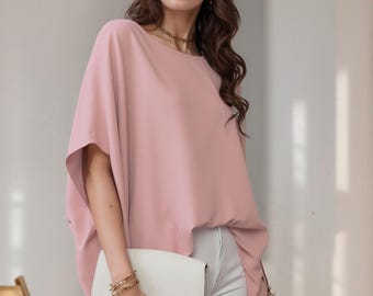 Oversized Batwing Tunic Top - Custom Length - Handmade in USA