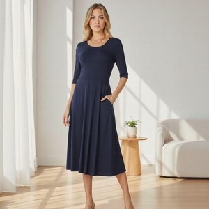 knee length dresses for ladies Women's Effortlessly Cool Sleeveless Cargo Pocket Midi Dress in Green main image 1