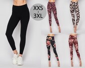 Premium Butter Soft Supper Stretch Printed Leggings Set Plus Size Leggings 4 Way Stretch Leggings Yoga leggings Contour Leggings
