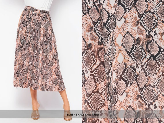 Printed Woven Midi Flared Skirt with Pockets Paper Bag Skirt Plus Size Midi Skirt Lounge Skirt Sustainable Made in USA
