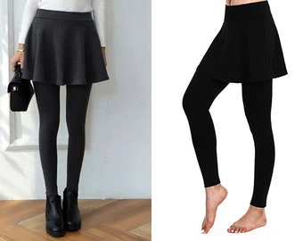 Mini Flared Skirted Leggings, Butter Soft Leggings Skirt, Plus Size Skirted  Leggings, Cover up Skirt Leggings, Shirt Extender 