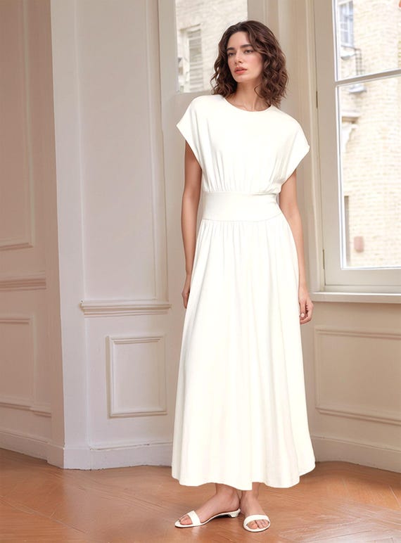 maxi smock dress Hibiscus Tube Top Long Hawaiian Smock Dress