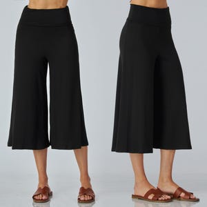 Custom Knit Gaucho Pants: Wide Leg Culottes, Petite-Plus Size, Maternity Friendly