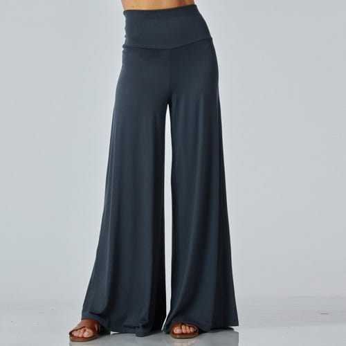 Wide Leg Palazzo Pants | Custom Inseam | Petite, Tall & Plus Size | Soft Pull-On Travel Pants