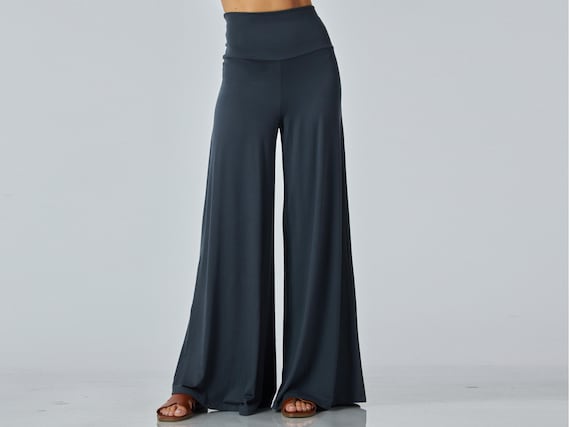 Wide Leg Palazzo Pants | Custom Inseam | Petite, Tall & Plus Size | Soft Pull-On Travel Pants