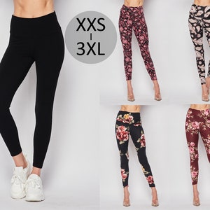 Pack of 4 Floral Print Leggings with Elasticated Waist