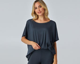 Oversized Dolman Sleeve Top: Maternity Friendly, Handmade in USA