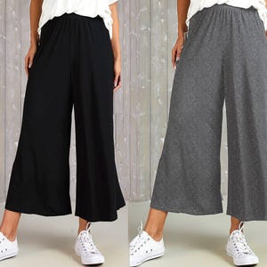 Custom Made Buttery Soft Lounge Pants: Wide Leg Palazzo Culottes