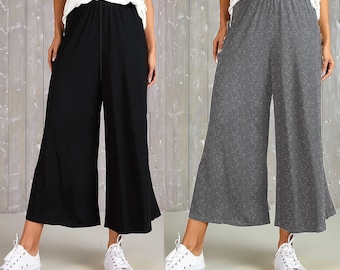 Custom Made Buttery Soft Lounge Pants: Wide Leg Palazzo Culottes