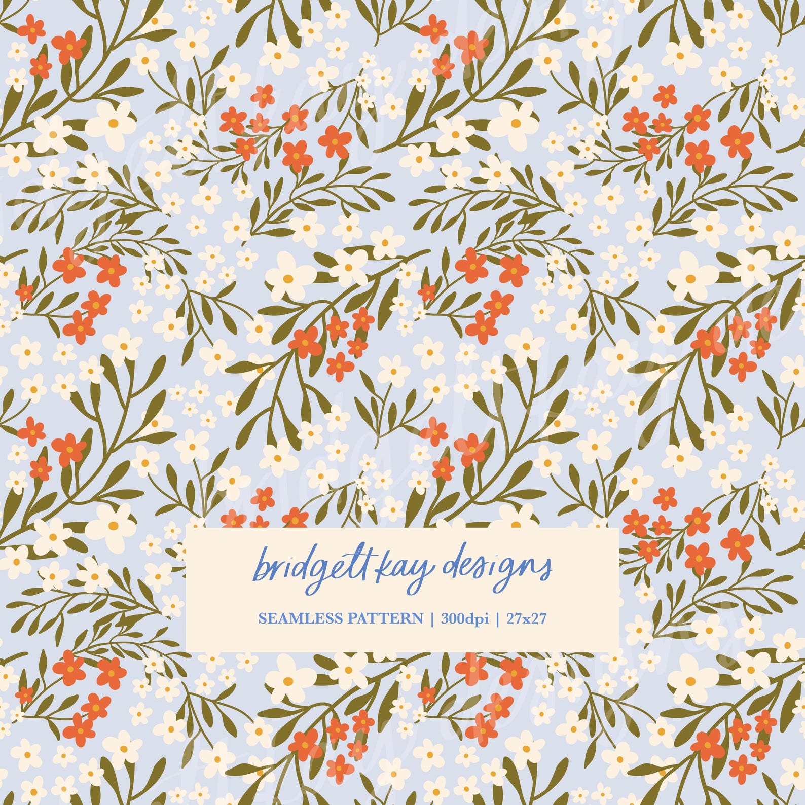 Colorful Wildflower Seamless Pattern | Vibrant Garden Digital Paper ...