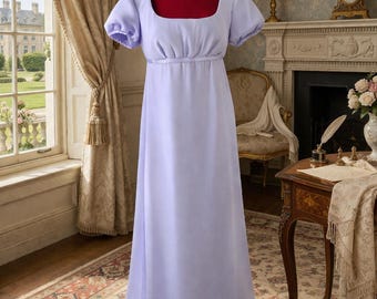 Regency Era Chiffon and Satin Day Dress