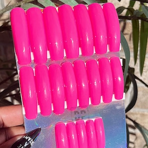 Uñas curvas / Tendencias de uñas / Colores sólidos curvos XXL (elige tu color) / Uñas curvas a presión / Uñas a presión / 20 piezas de uñas a presión