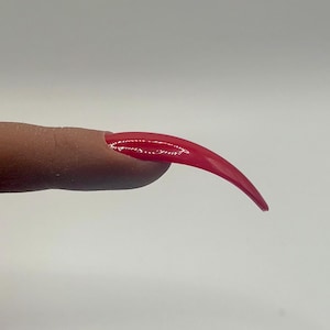 Uñas curvas Stiletto/Uñas a presión/Uñas a presión XXl/Uñas curvas/Uñas ultra curvas XXL Colores sólidos (elige tu color)/Uñas curvas a presión