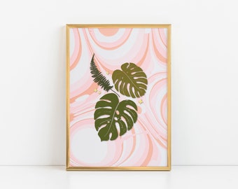 Impresión de arte Monstera / Impresión de plantas maravillosas / Impresión física