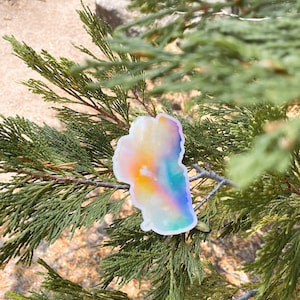 Holographic Lake Tahoe Sticker: Waterproof Rainbow Decal