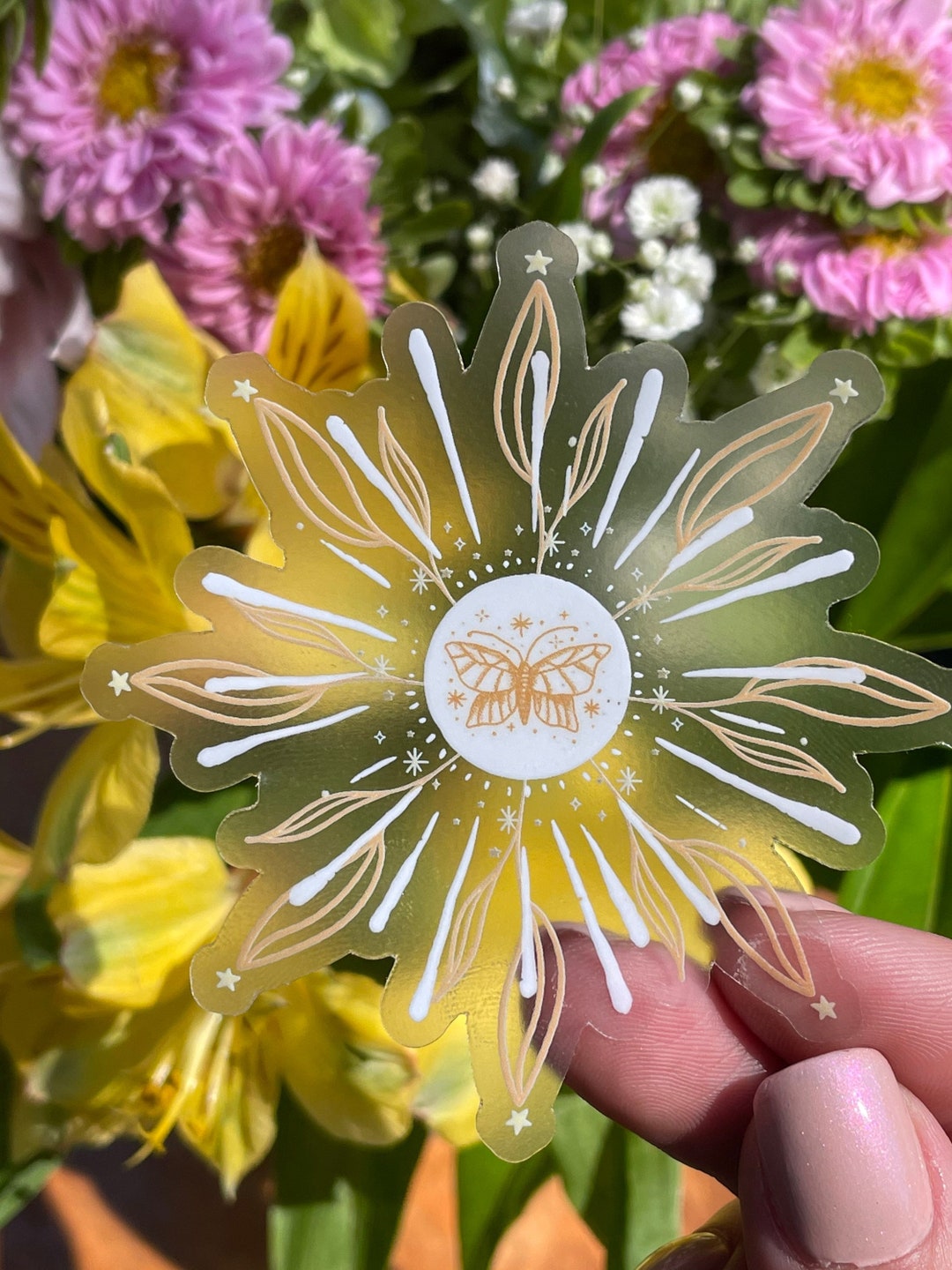 Clear Butterfly Sticker: Boho Nature Vinyl Decal - Etsy