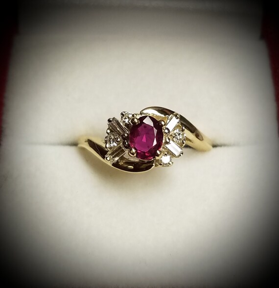 Ladies Ruby and Diamond Ring - image 1