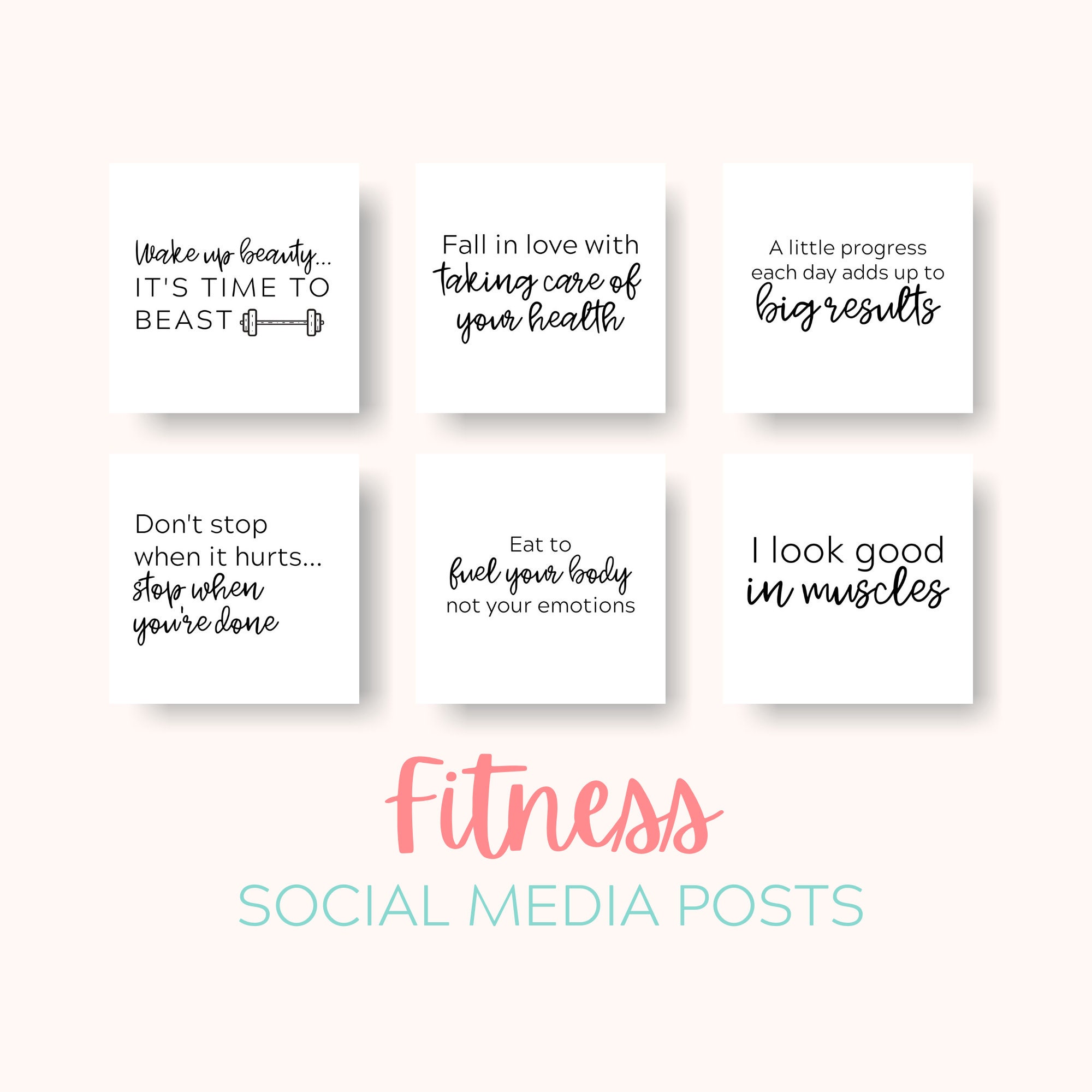 Fitness Quotes For Instagram Fitness Instagram Posts Fitness Quotes Workout Quotes | Etsy France